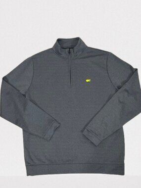 Masters Tech Men's 1/4 Zip Long Sleeve Pullover Performance Golf Size M Grey
